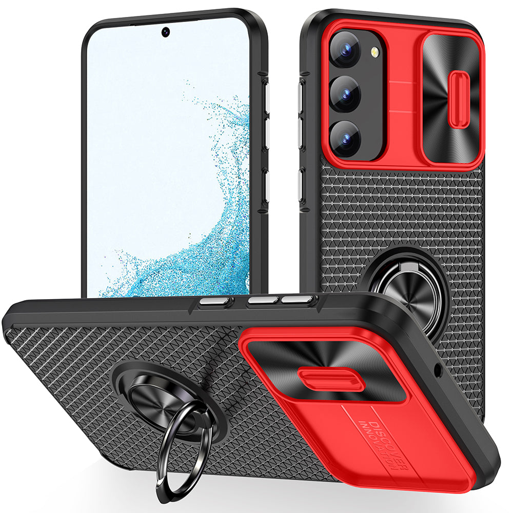 For Samsung Galaxy S23 Kickstand Phone Case PC TPU Protective Phone Shell with Sliding Camera Cover For Samsung Galaxy S23 Kickstand Phone Case PC TPU Protective Phone Shell with Sliding Camera Cover